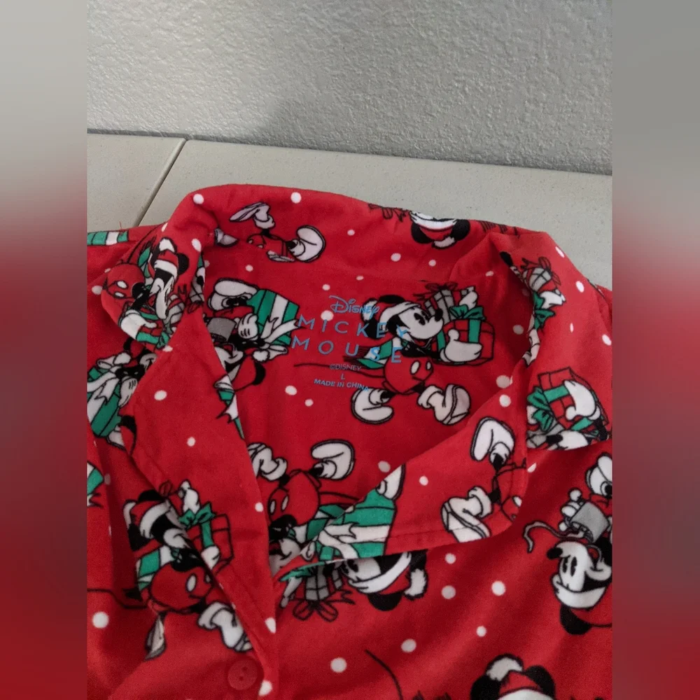 Disney Mickey Mouse Red PJ Loungewear Sleepwear Gift - Picture 8 of 12
